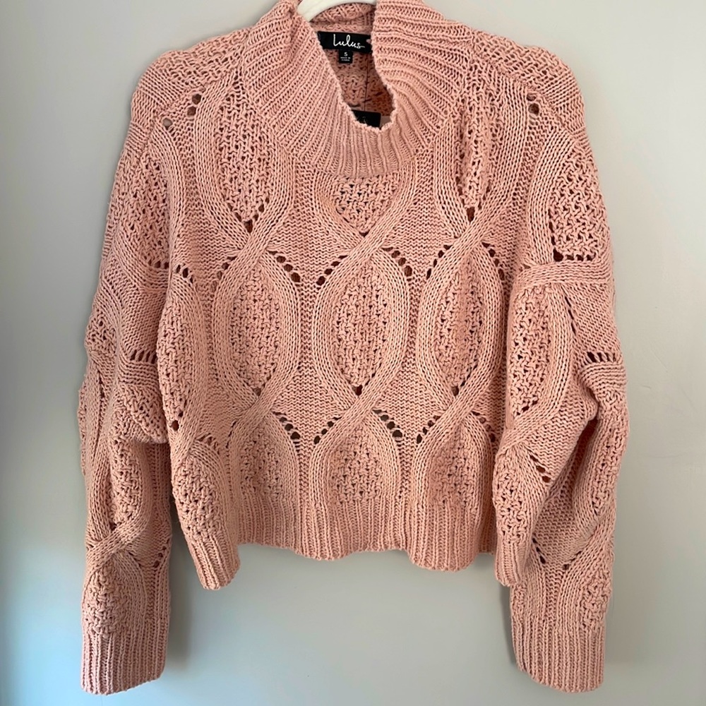 LULUS - Pink Cropped Sweater